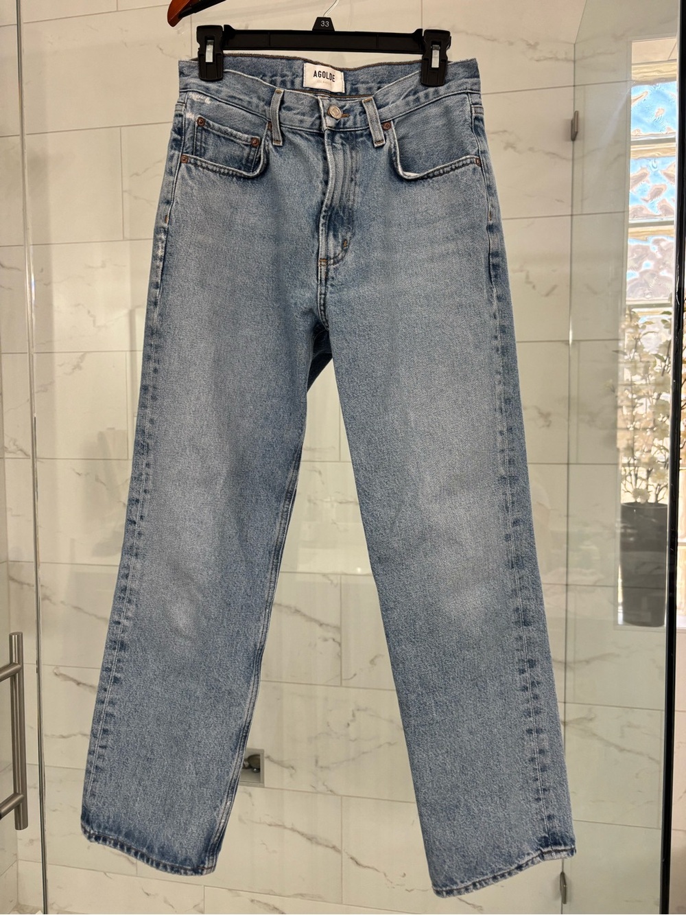 Agolde Light Blue Straight Leg Jeans